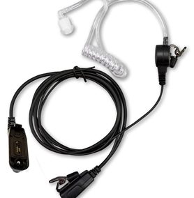 Covert Acoustic Tube Earpiece with PTT & Mic